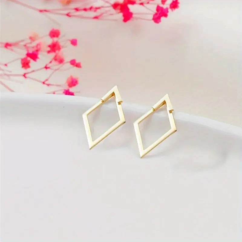 Geometric Diamond Earrings