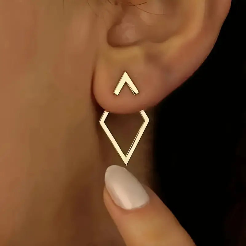 Geometric Diamond Earrings